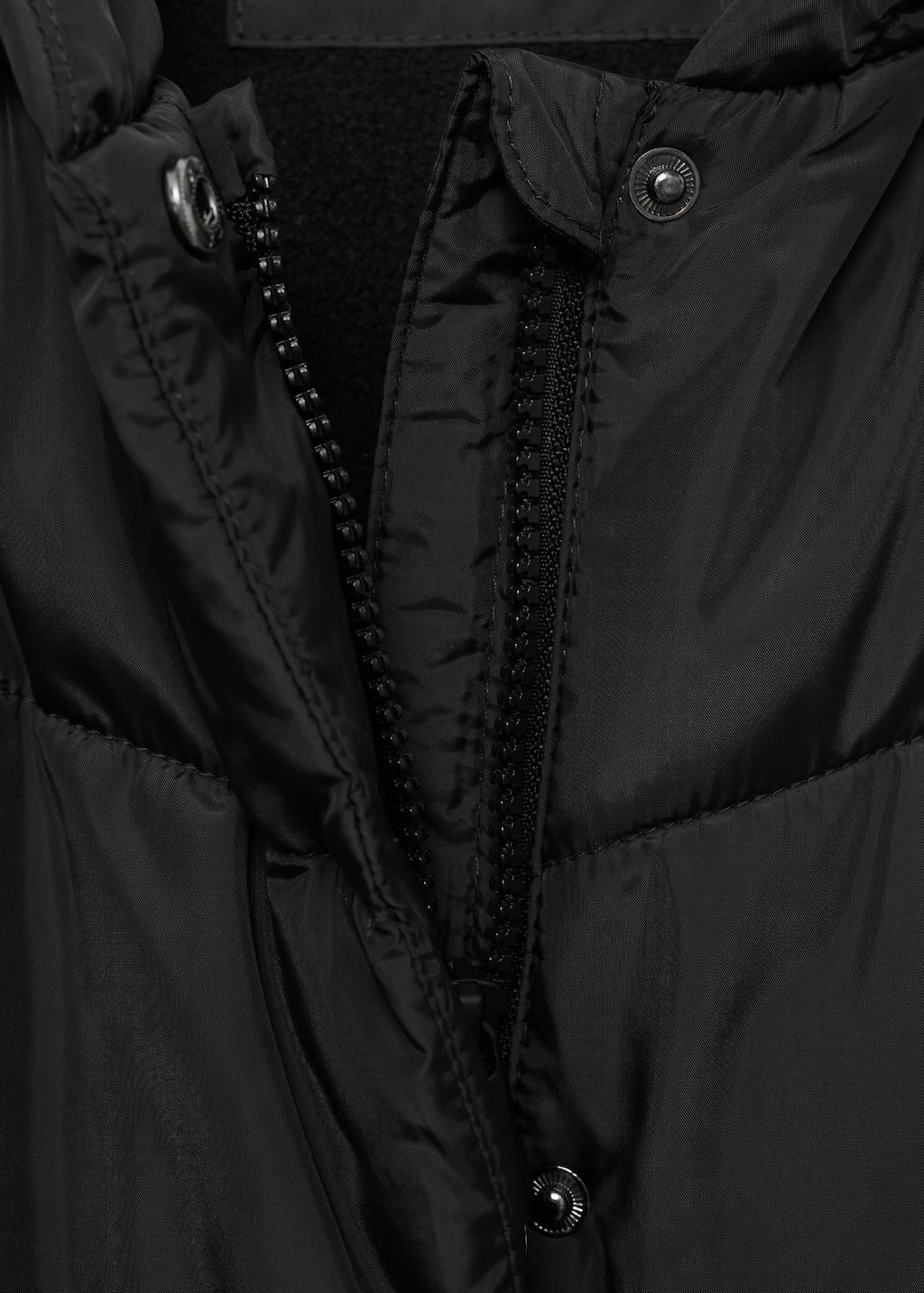 Hood quilted coat