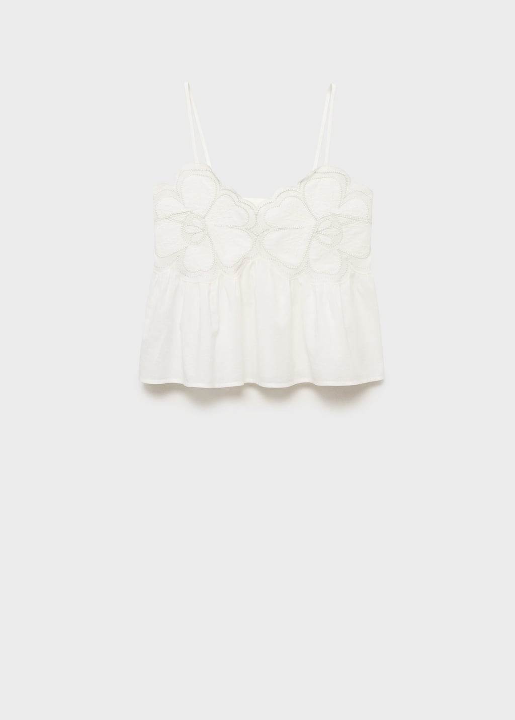 Embroidered flower top