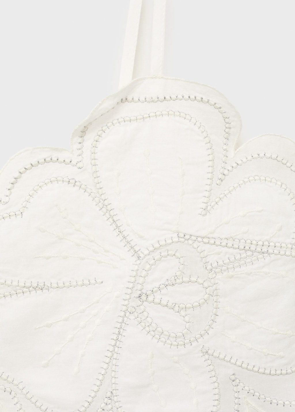 Embroidered flower top