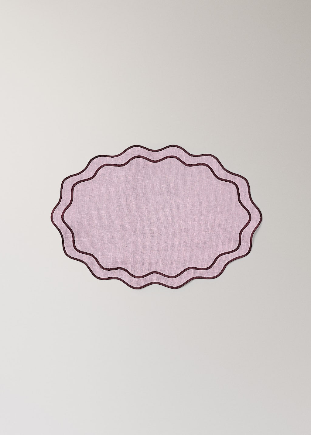 Mango Home Oval Resin Cotton Tablecloth Plum