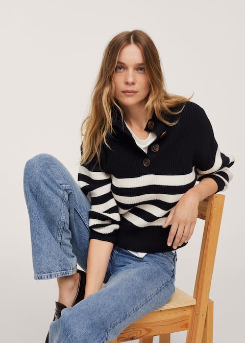 Striped knit sweater