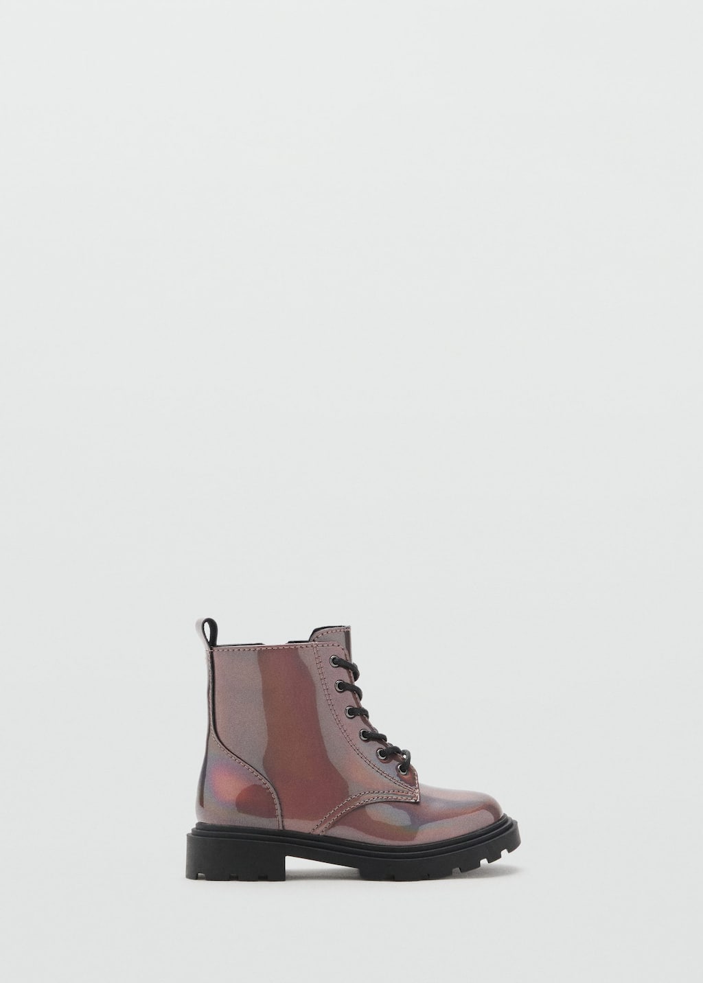 Zipped metallic boots