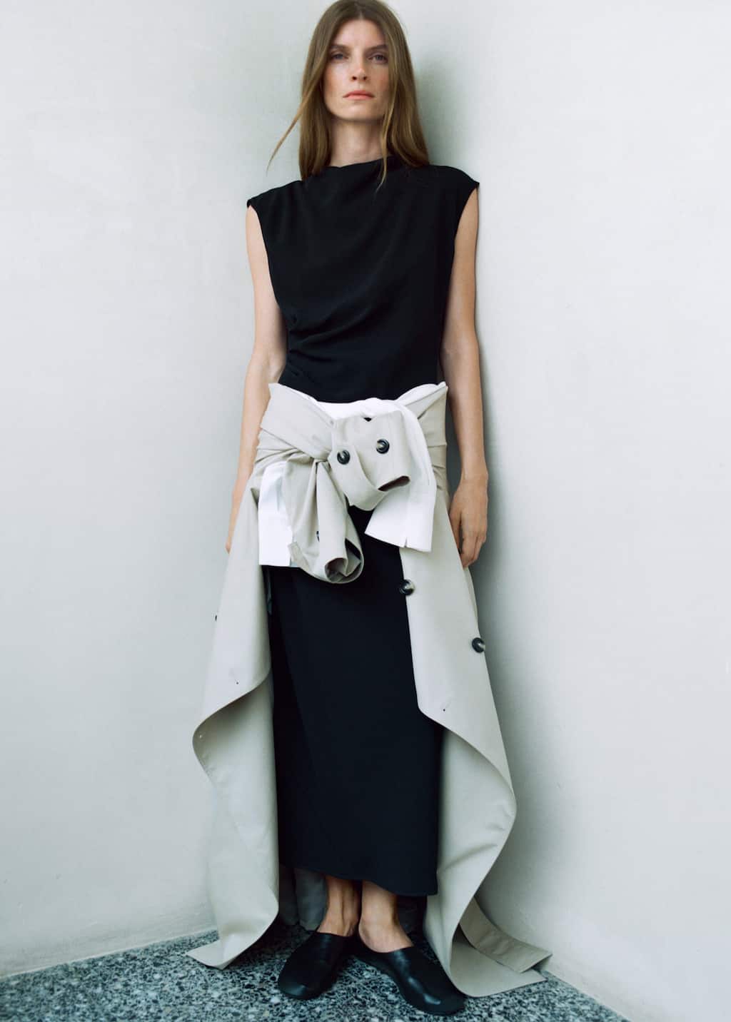 Ruched midi dress