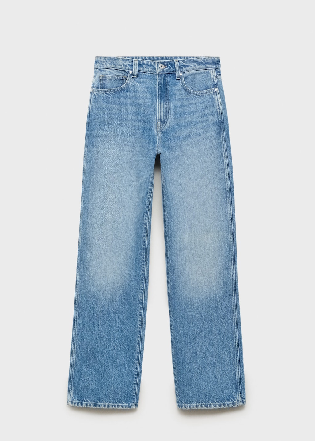 High waist straight jeans