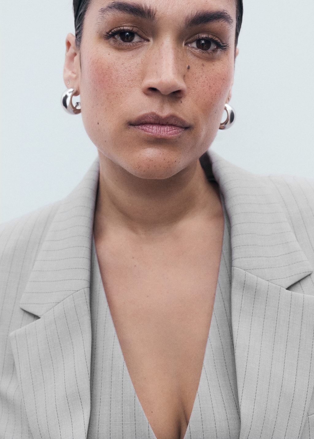 Pinstripe suit jacket