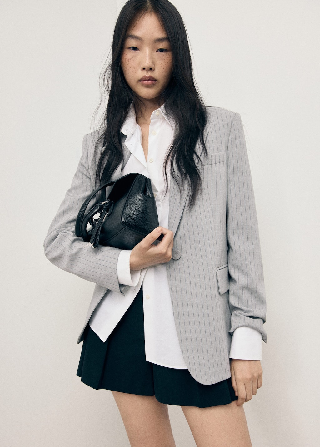 Pinstripe suit jacket