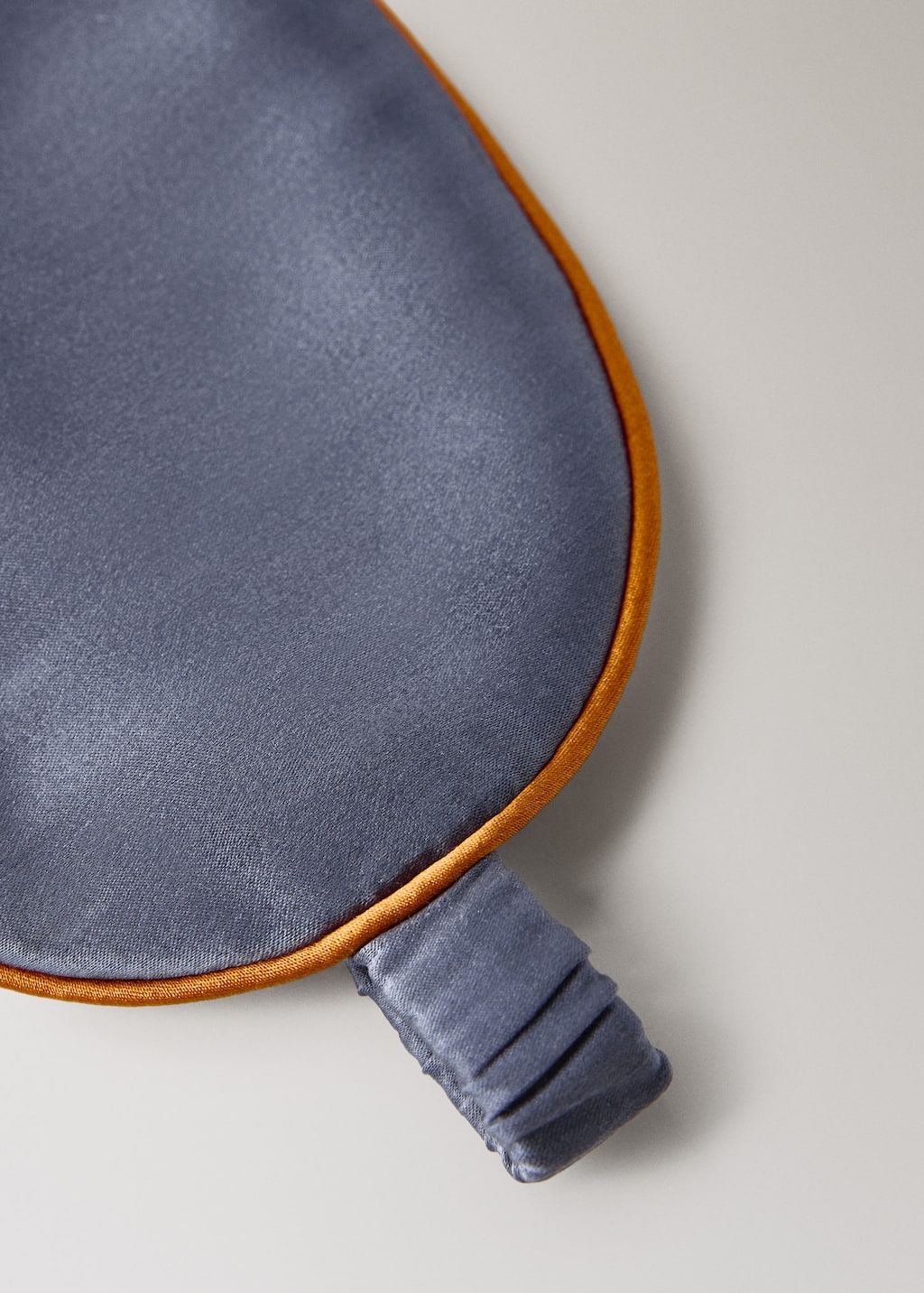 Mango Silk Mask With Contrast Piping Ink Blue In Blue