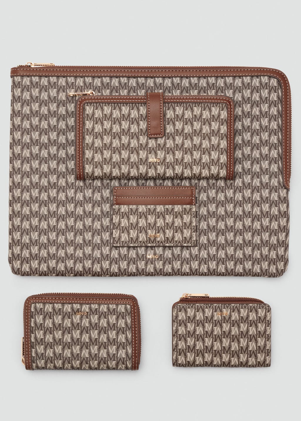 Small wallet with logo print