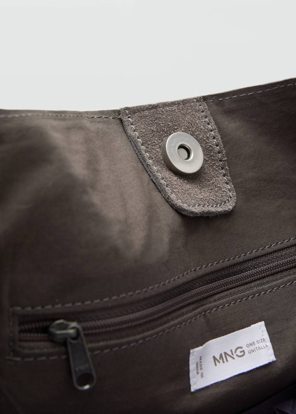 Suede tote bag