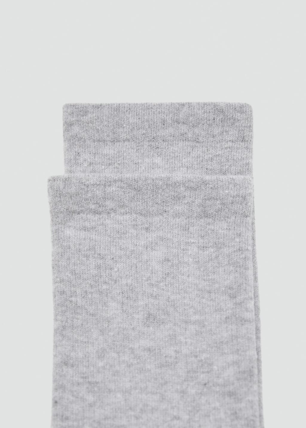 Mango Cotton Socks Light Heather Grey In Gray