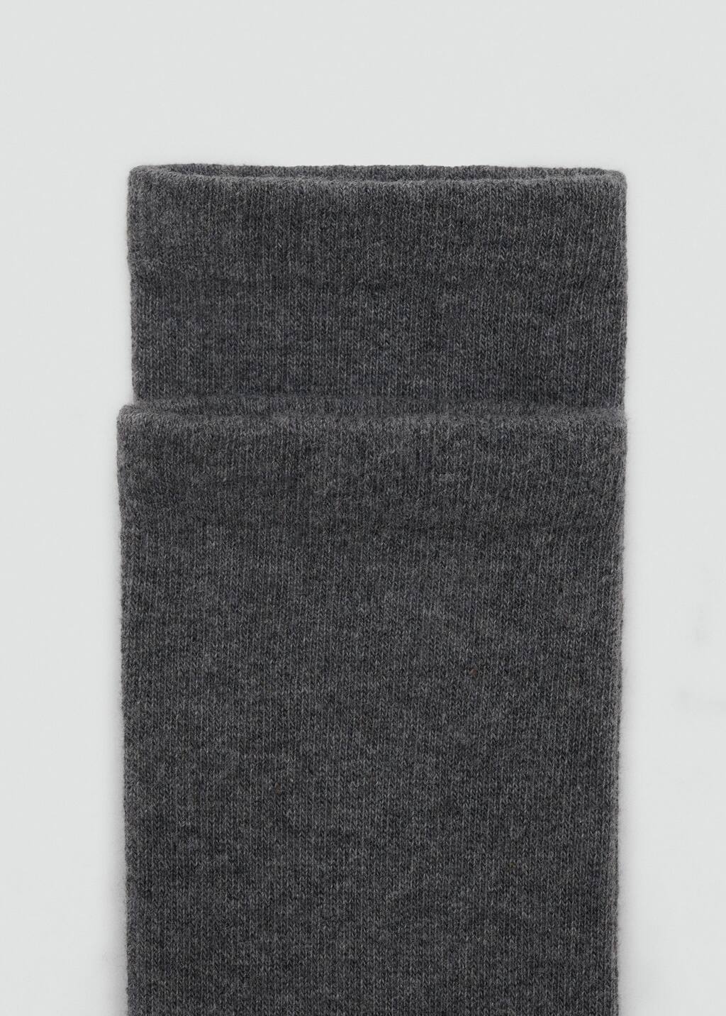 Mango Cotton Socks Dark Heather Grey In Gray