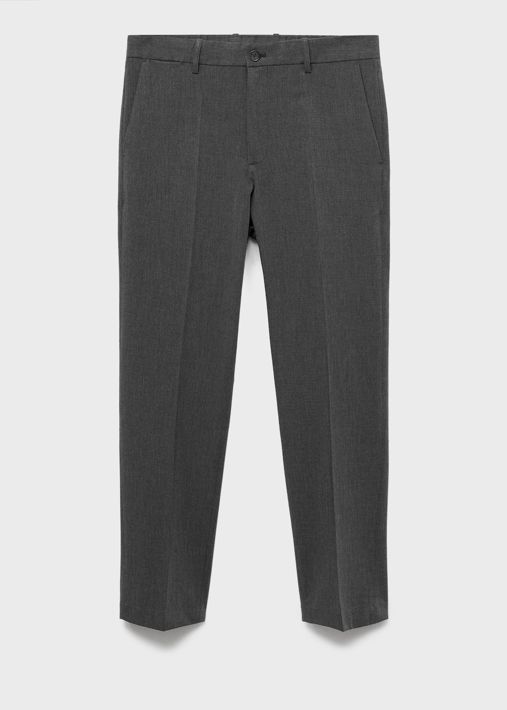 Mango Man Stretch Fabric Slim-fit Trousers Grey In Gray