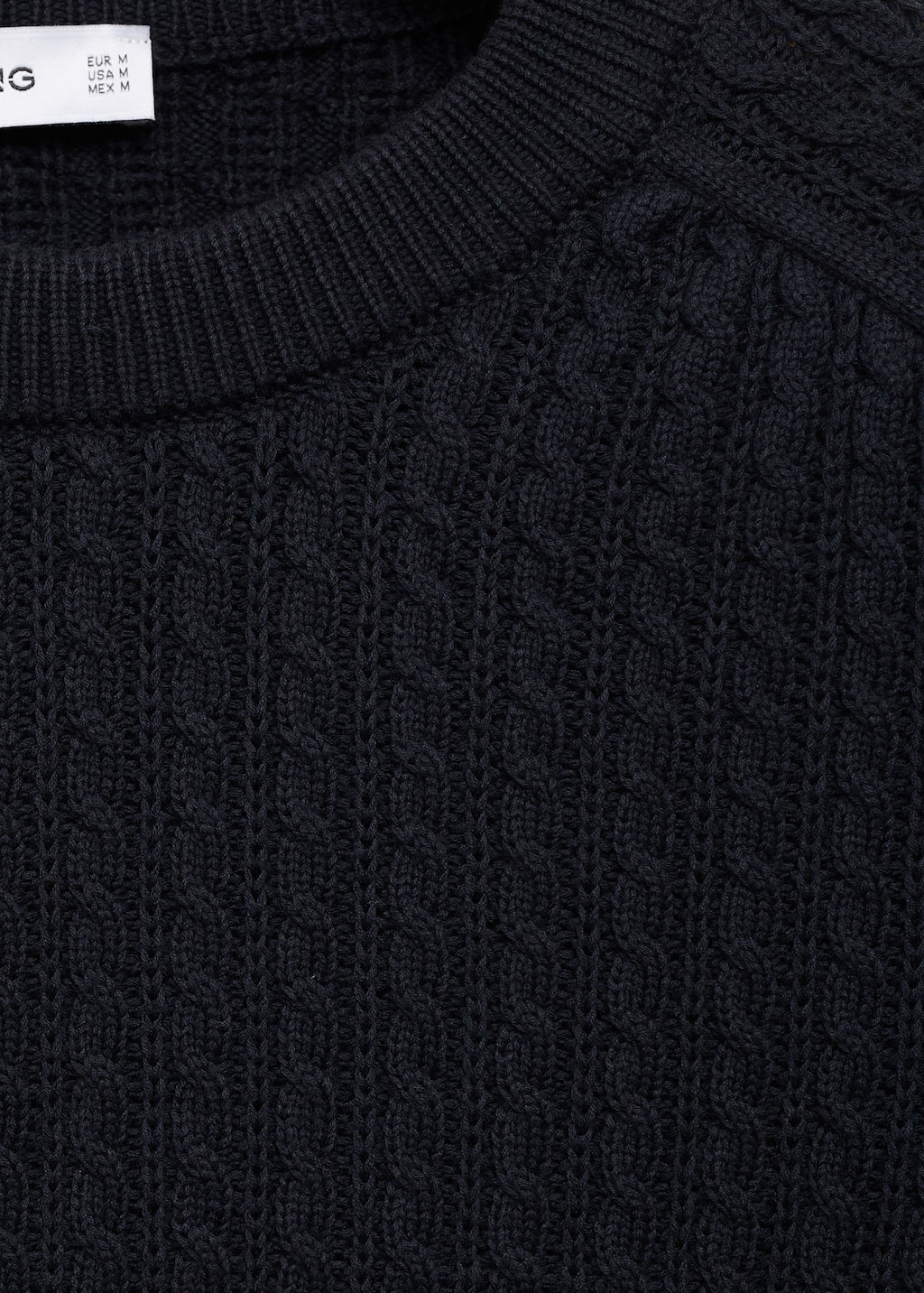 100% cotton braided sweater