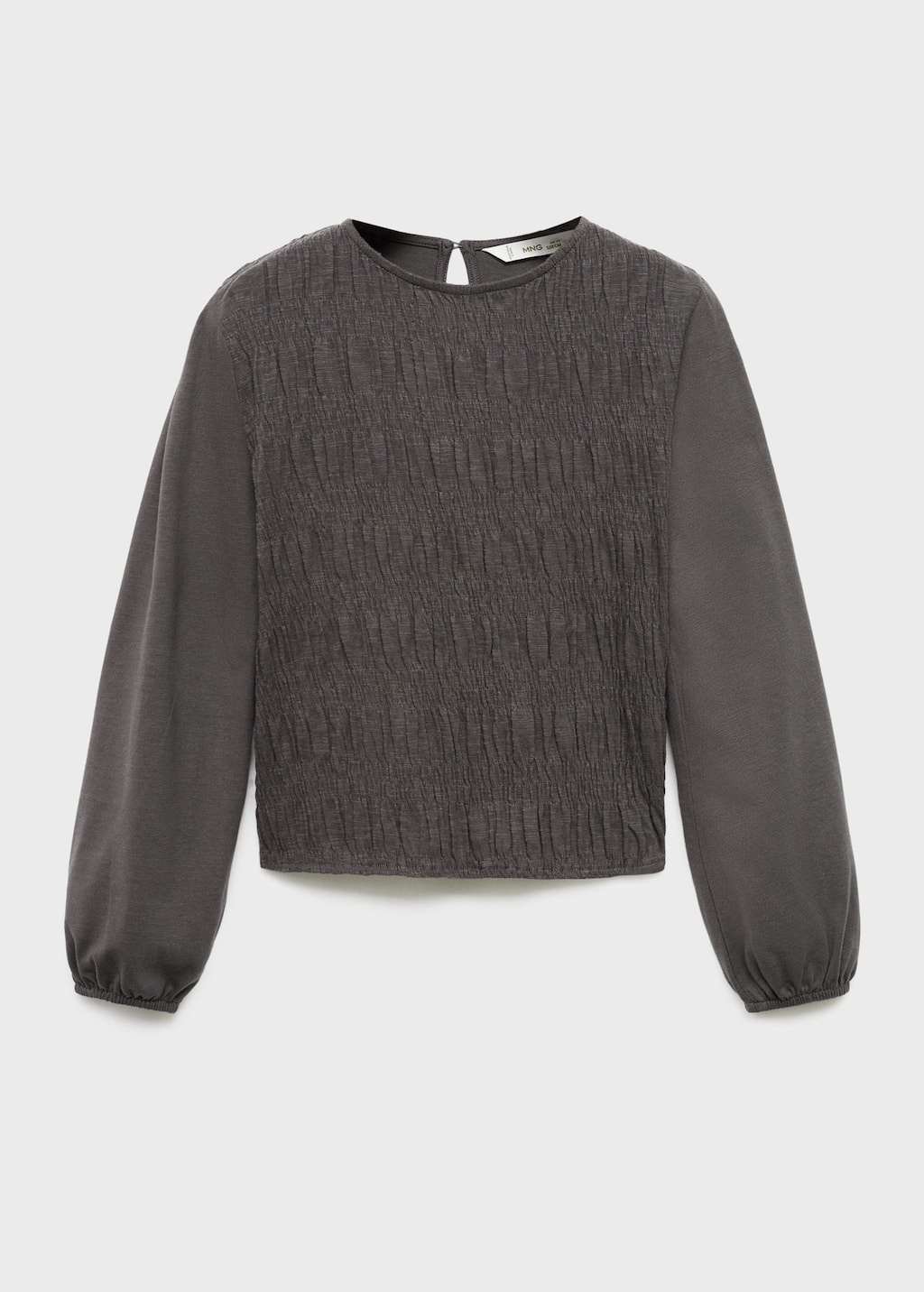 Mango T-shirt Charcoal In Gray