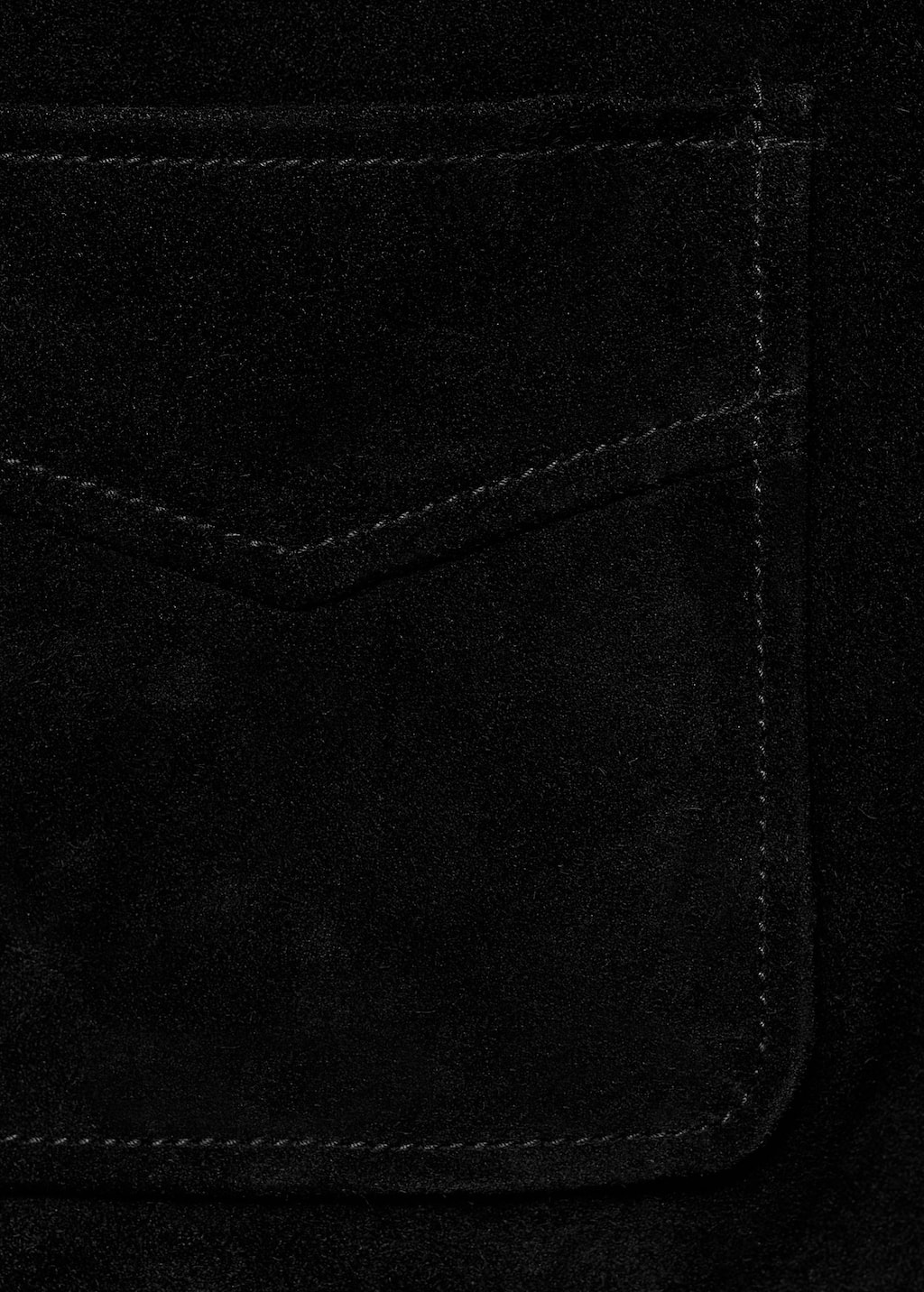 Suede leather jacket with buttons