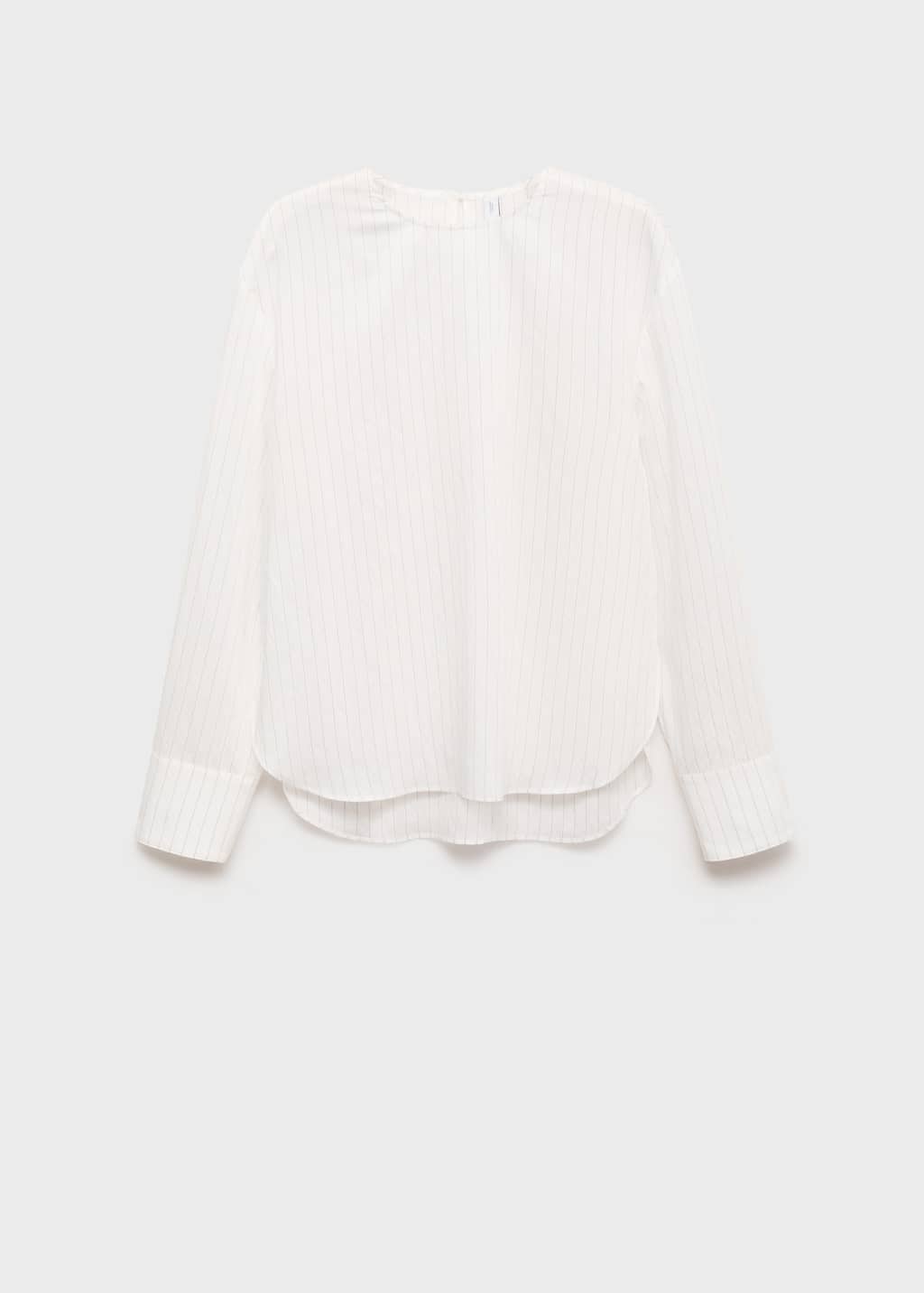 Mango Striped Handkerchief Blouse White