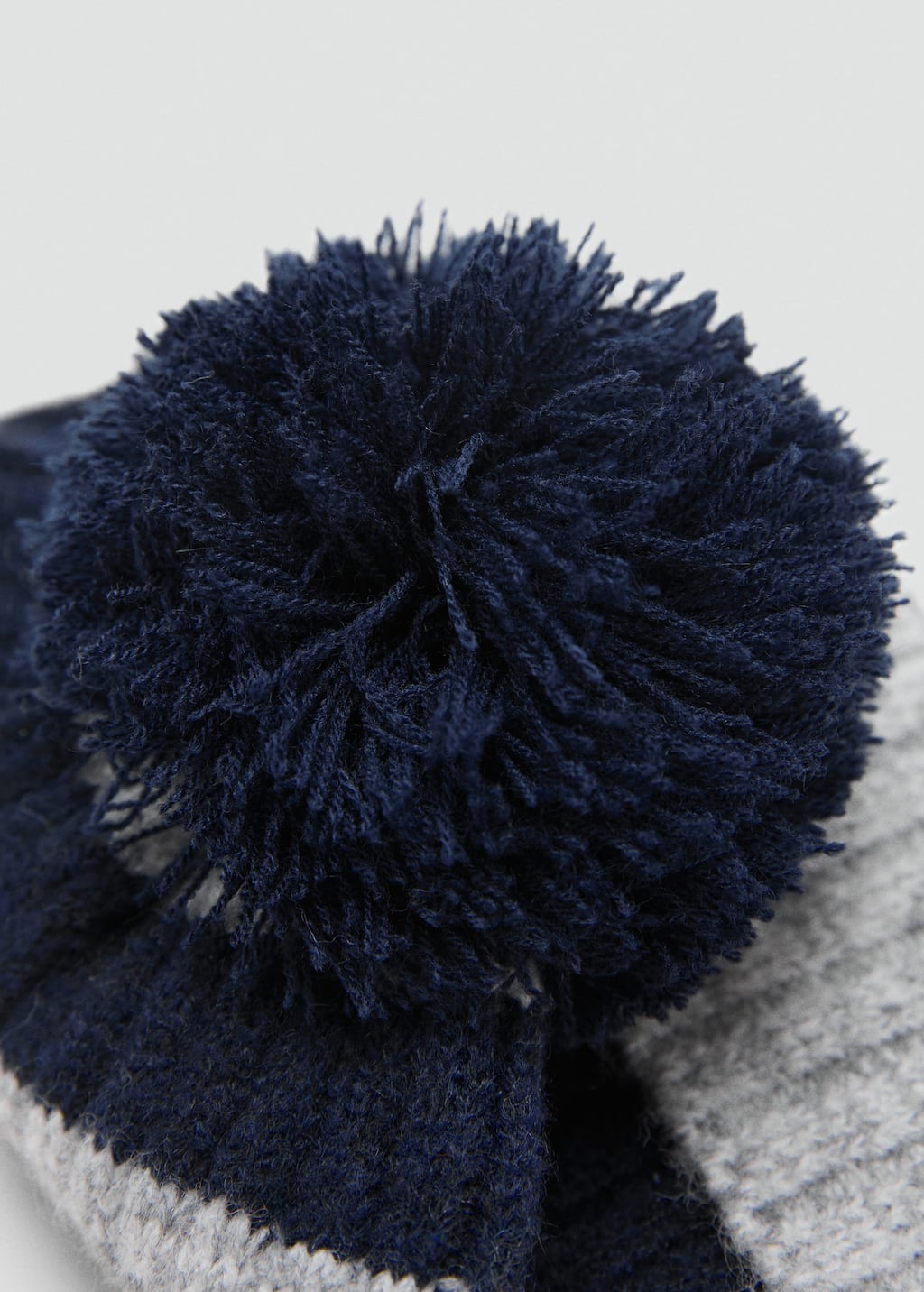 Mango Kids' Knitted Bobble Hat Grey In Gray