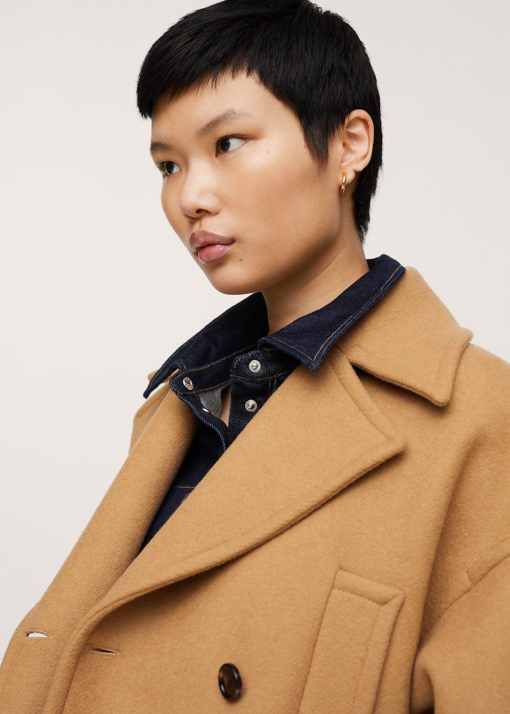 mango camel wool coat