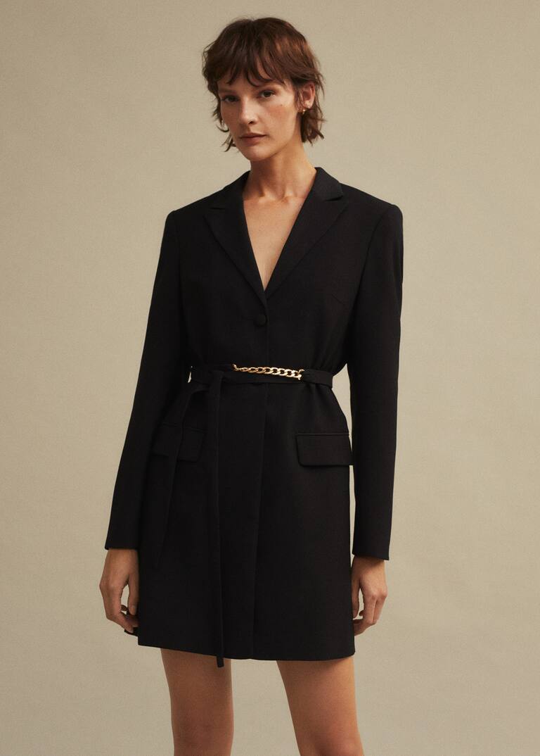 Belt wrap dress Woman Mango Singapore