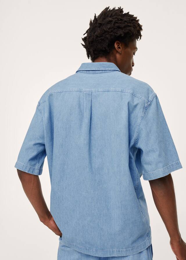 Relaxed fit denim shirt Men Mango Man United Kingdom