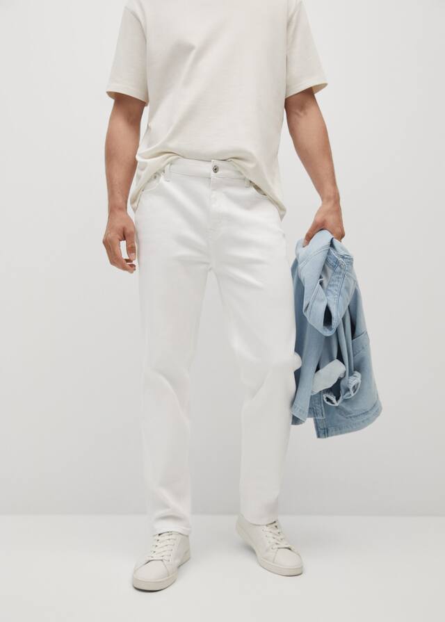 Hillary loose-fit white jeans - Men | Mango Man United Kingdom