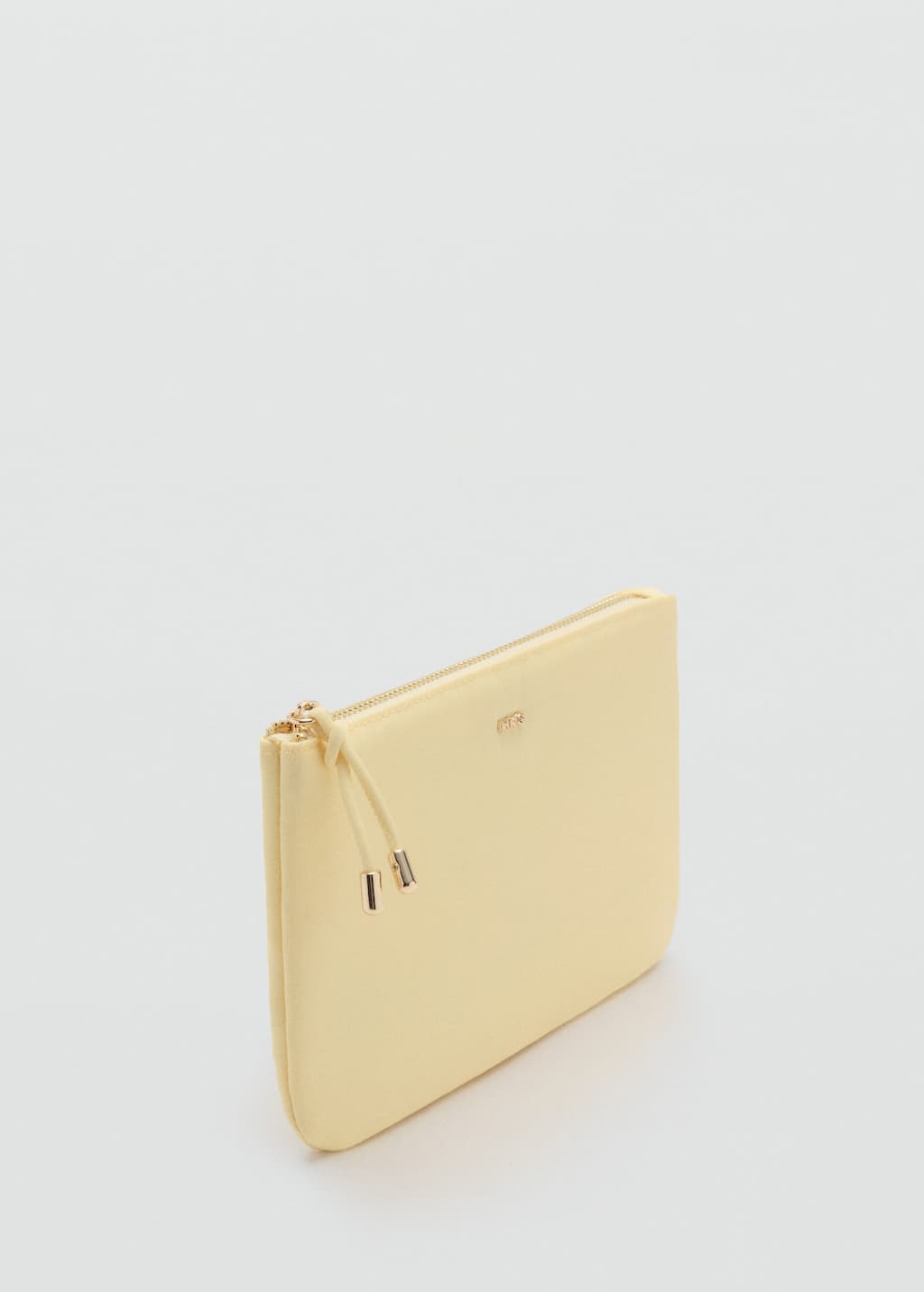 Mango Zipped Nylon Cosmetics Bag Pastel Yellow