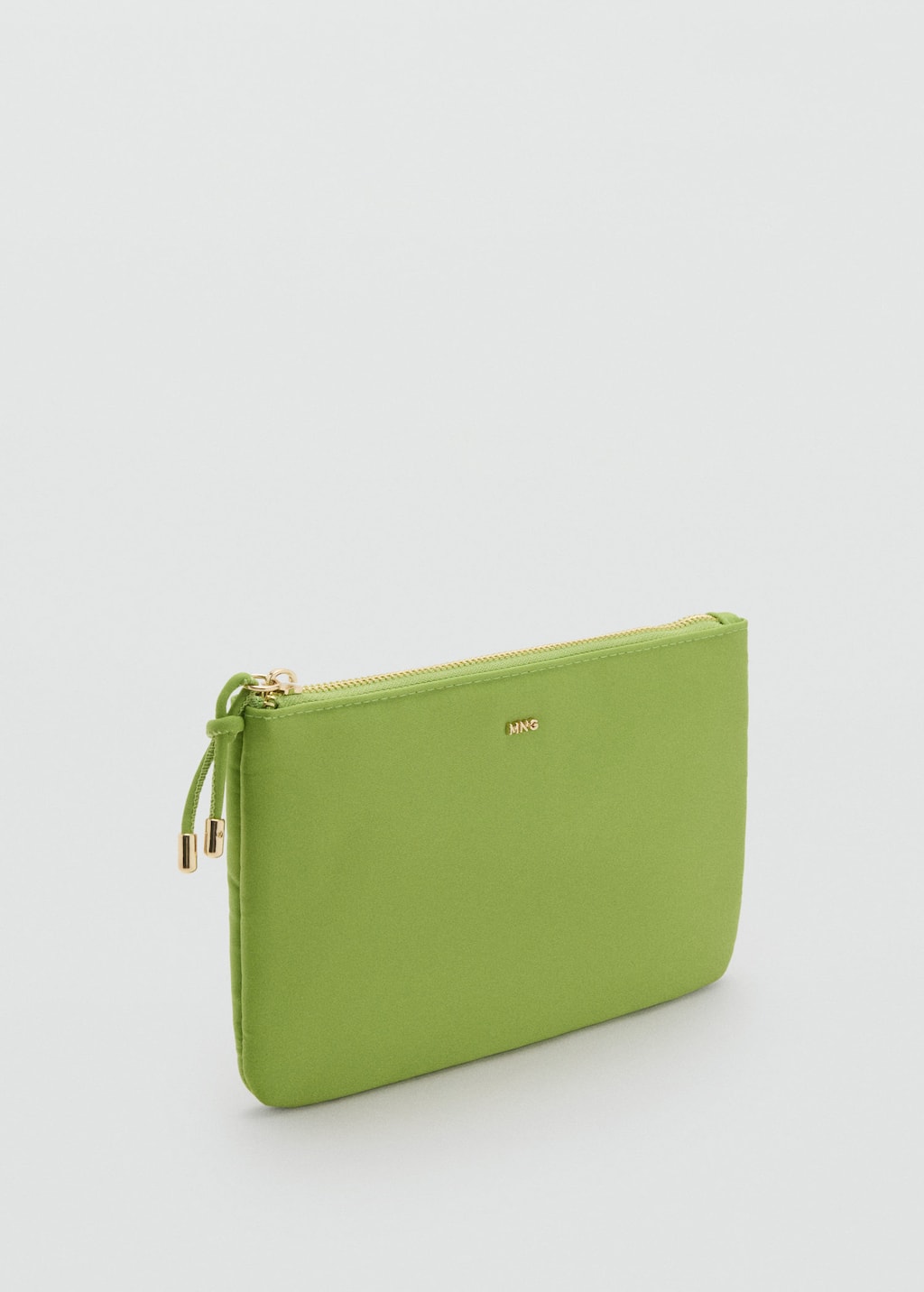 Mango Zipped Nylon Cosmetics Bag Lime