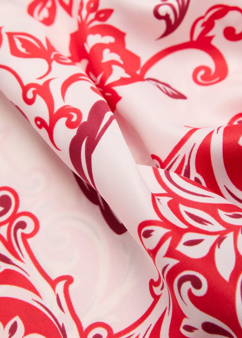 Mango Foulard Imprimé À Fleurs Rouge - Femme - Taille Unique -