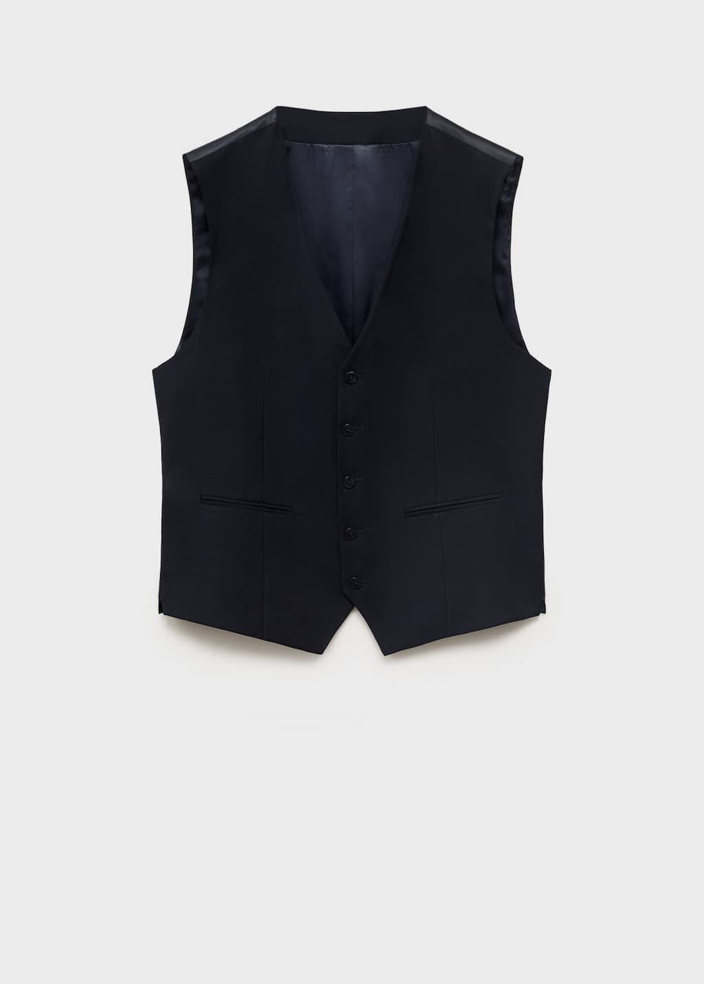 Mango Man Slim-fit Suit Waistcoat Navy