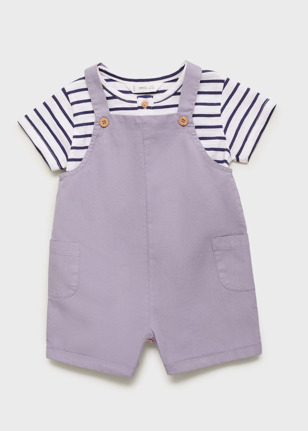 Short denim dungarees