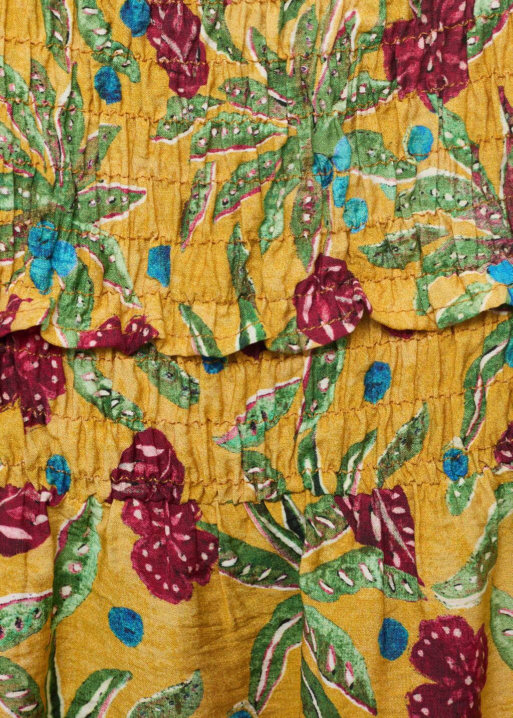 Printed ruched dress