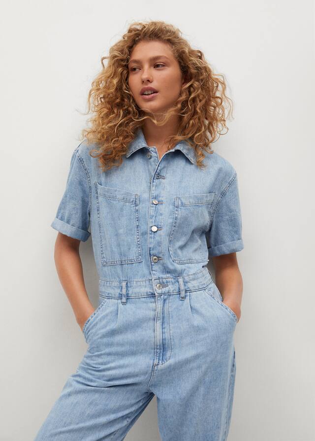 Cotton denim jumpsuit Women Mango United Kingdom