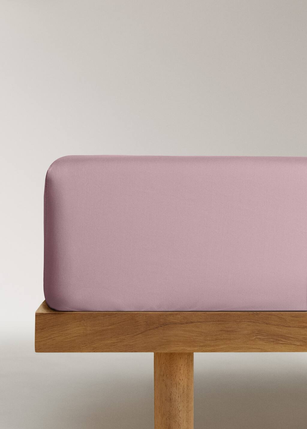 Mango Home Percale Cotton Fitted Sheet For 90 Cm Bed Plum