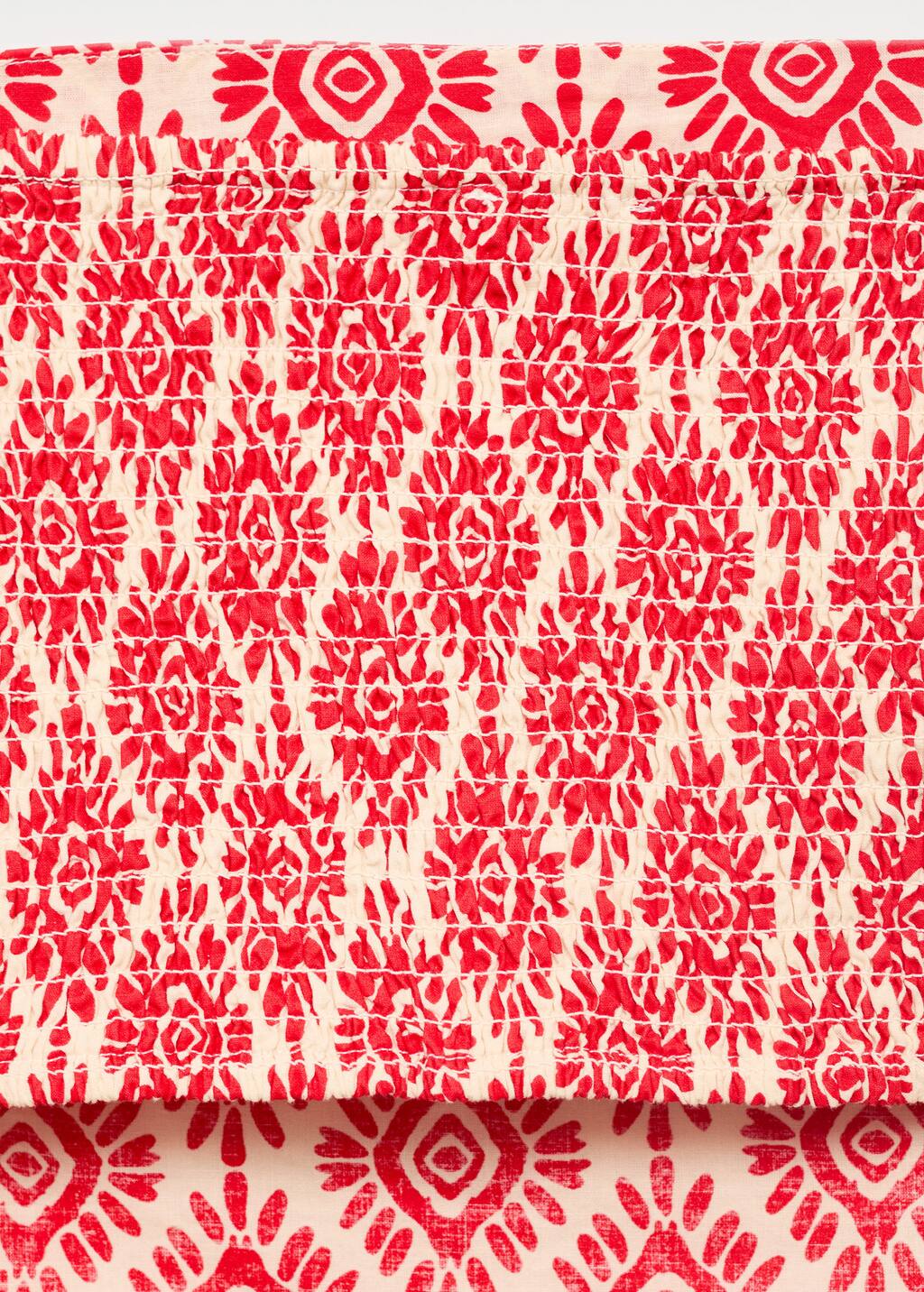 Printed V-neck top