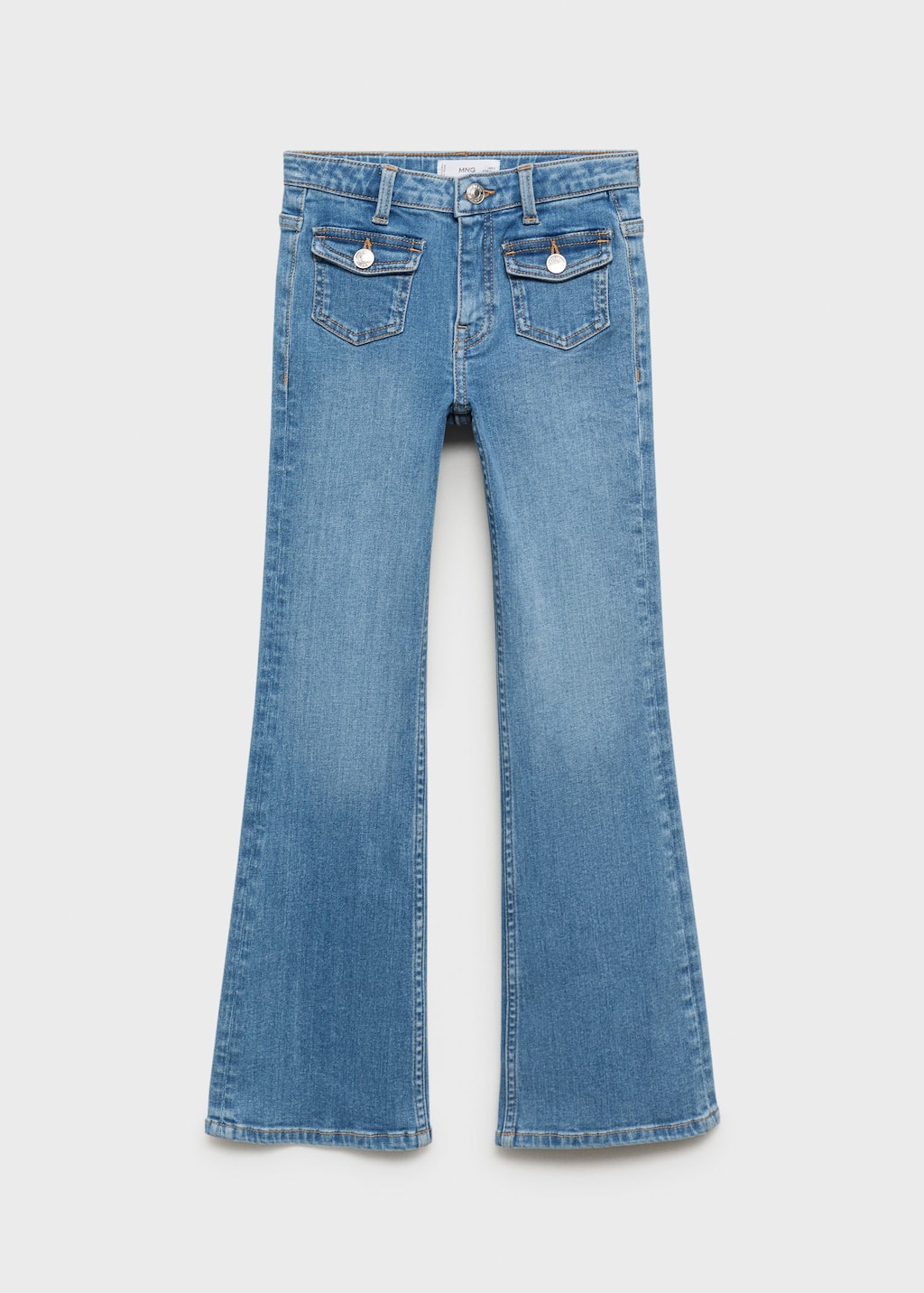 Mango Jean Flare Poches Bleu Moyen - Enfants - 13-14 Ans - Kids In Blue
