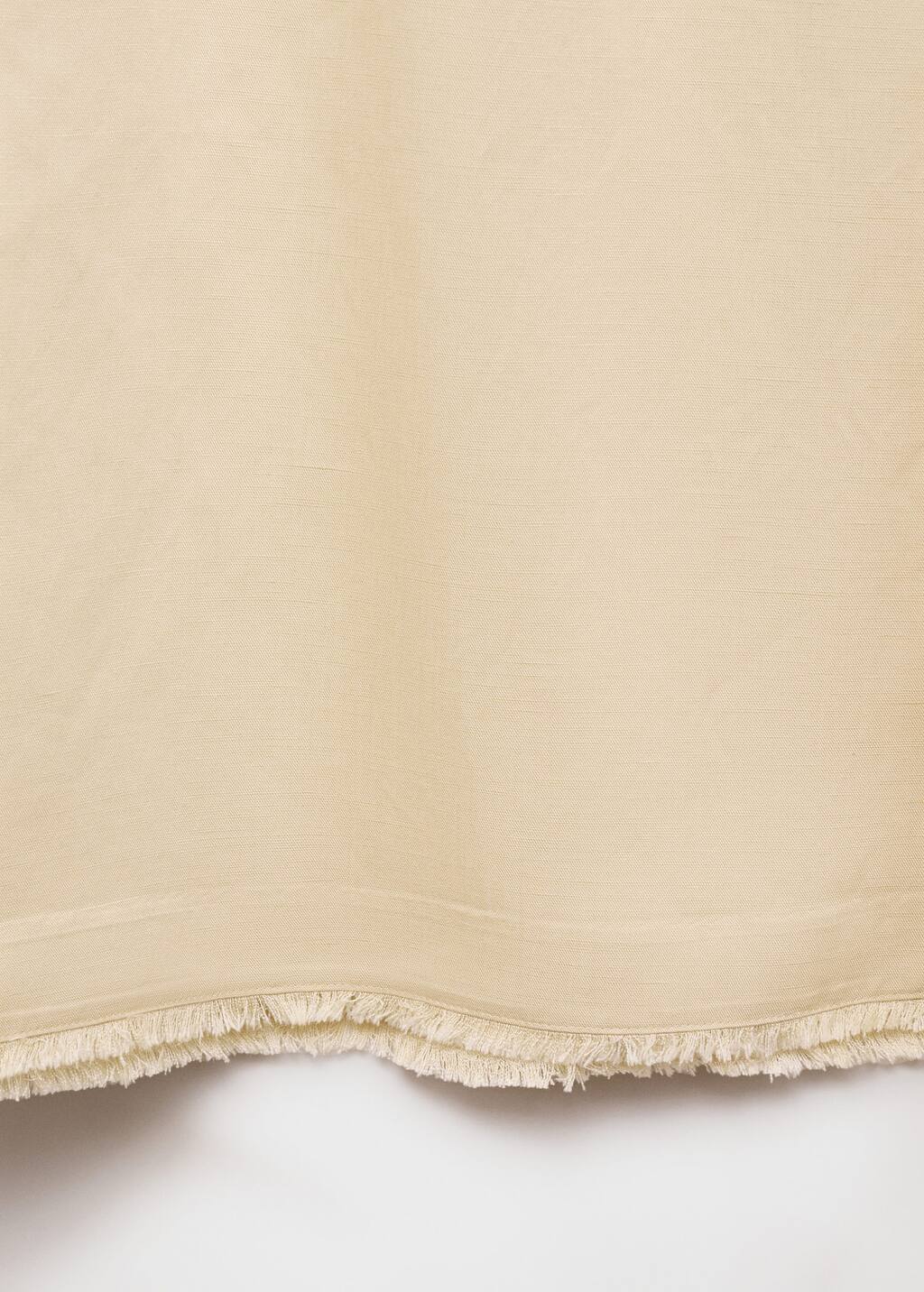 Midi-skirt with frayed ends