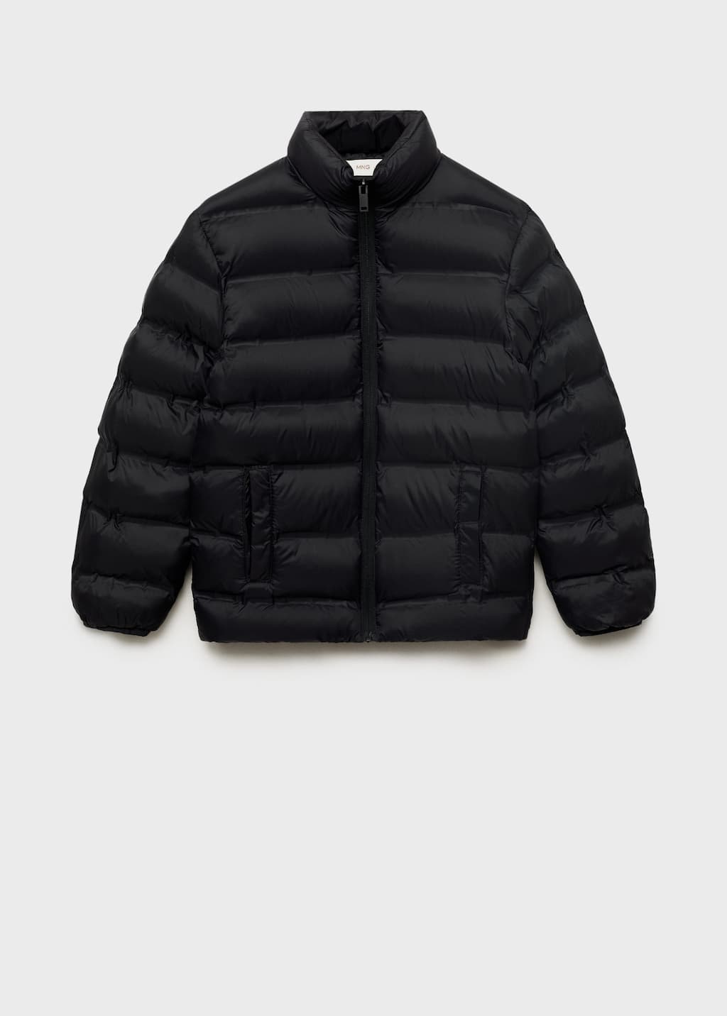Mango Quilted Jacket In Black