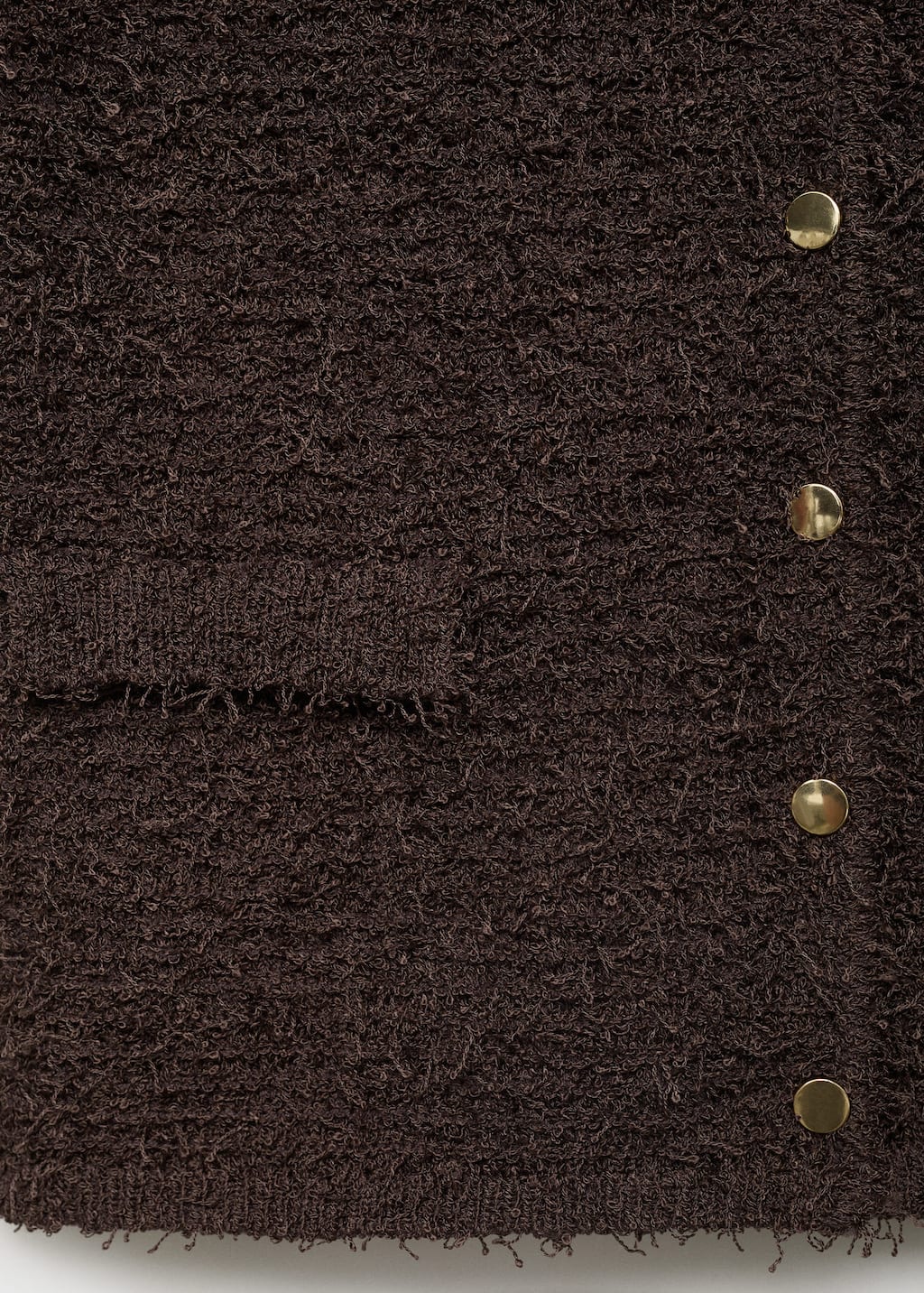 Short-sleeved bouclé cardigan