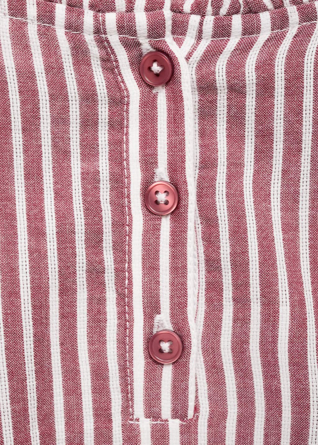 Ruffled stripe-patterned blouse