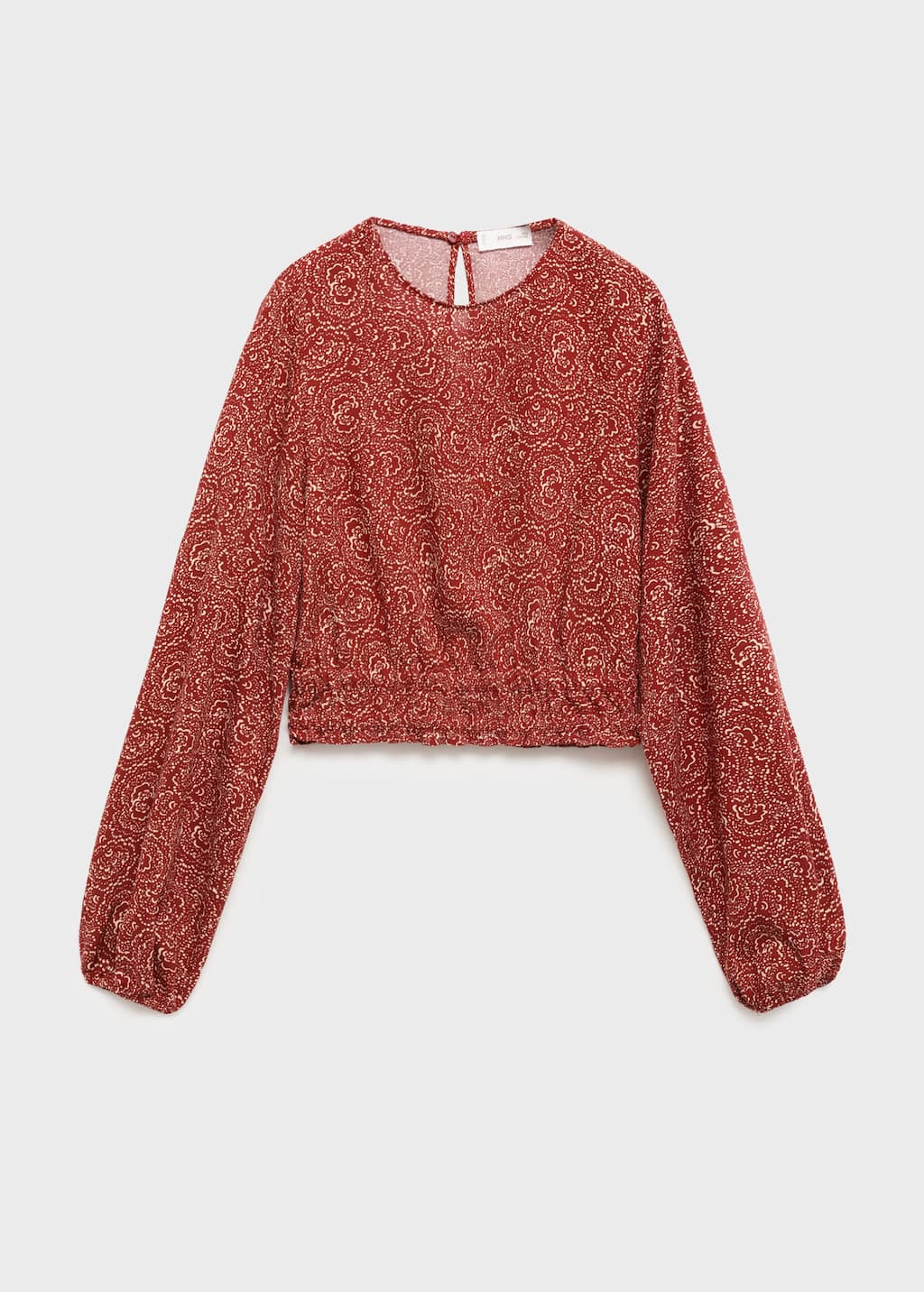 Printed puff sleeve blouse