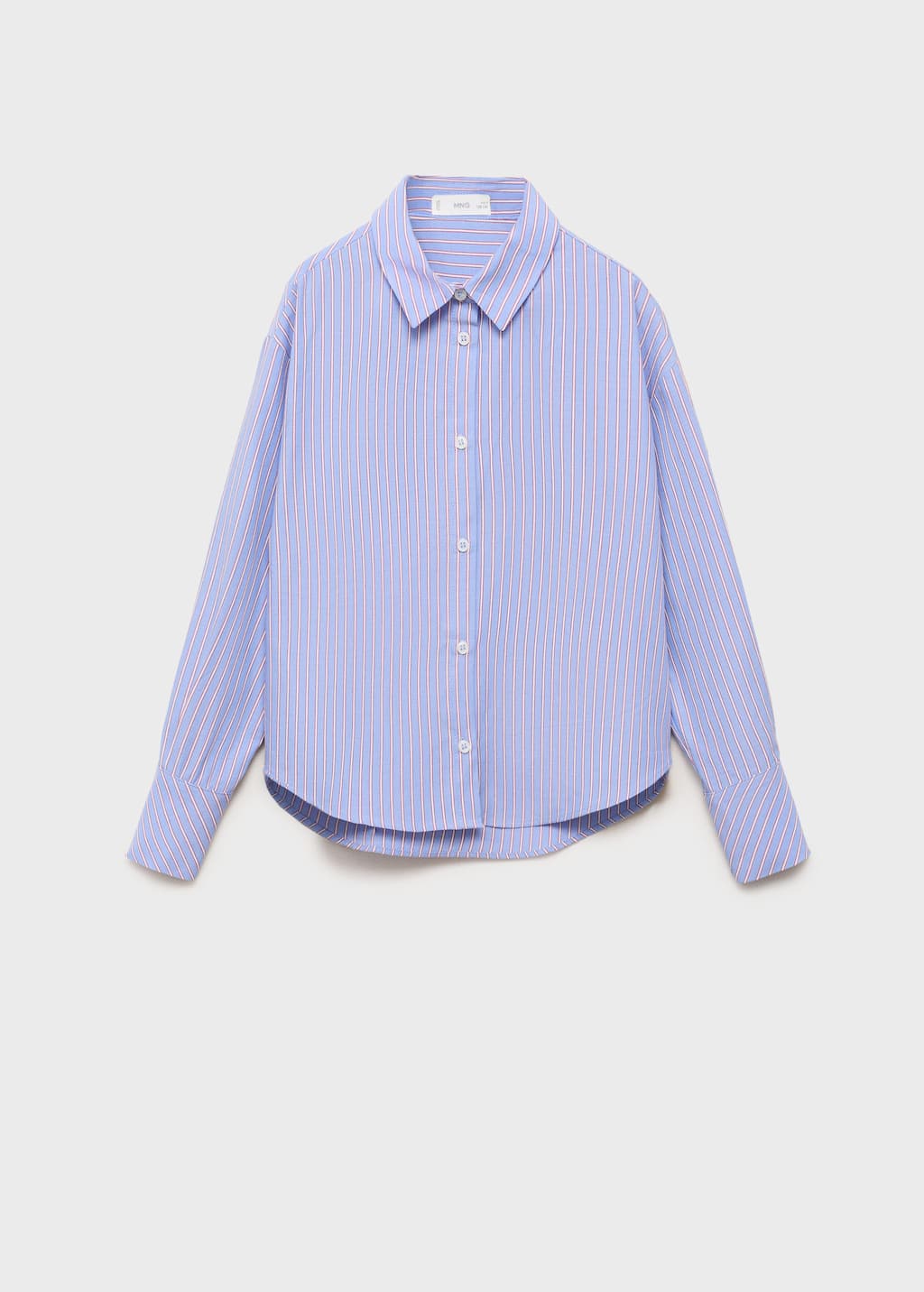 Striped cotton oversized shirt