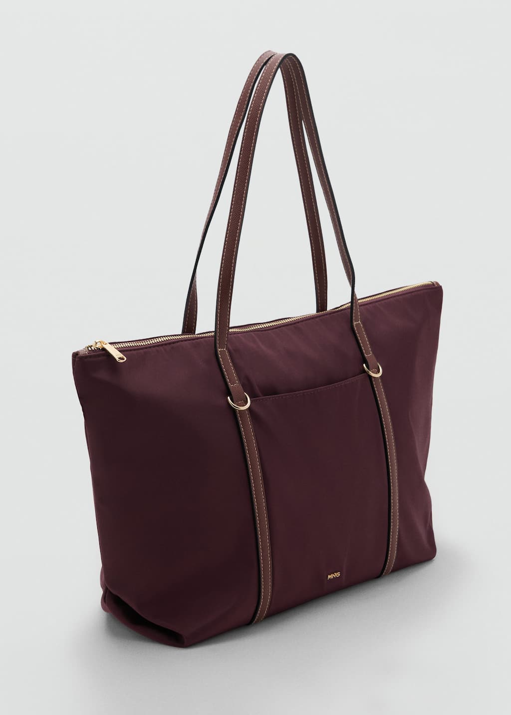 Mango Sac Cabas Anse Double Bordeaux - Femme - Taille Unique - In Burgundy