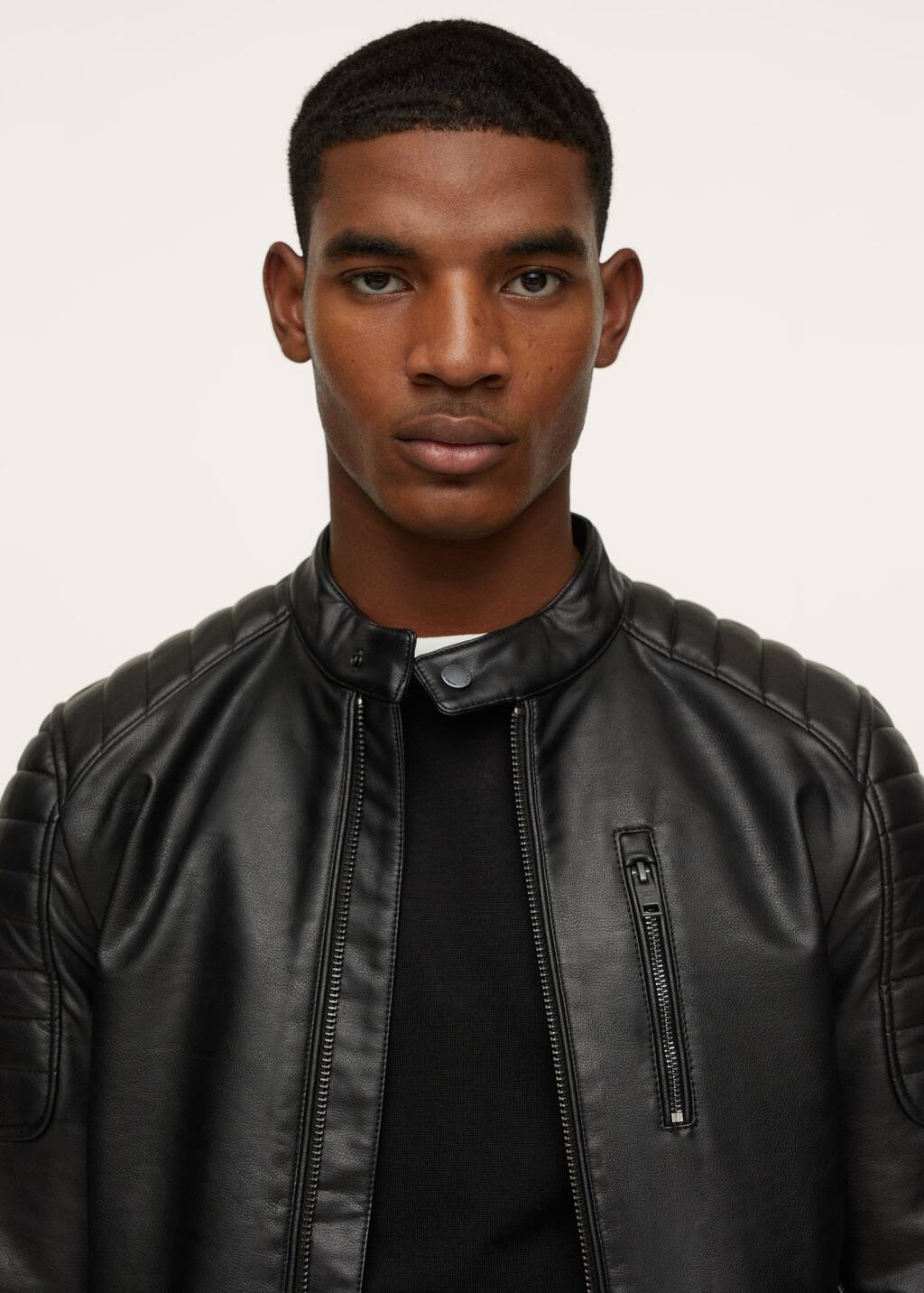 Faux-leather biker jacket - Man | Mango Man South Korea