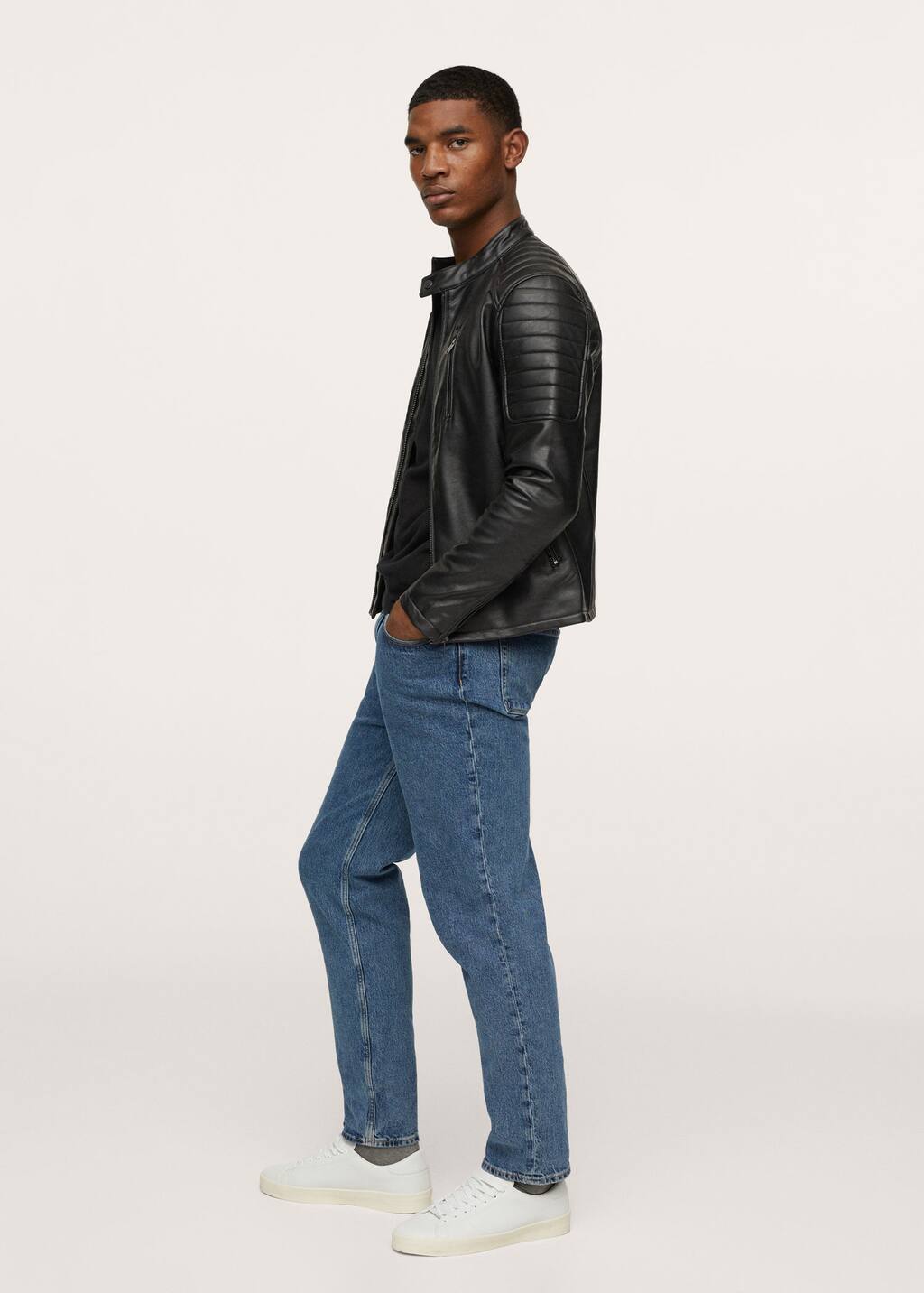 mango leather jacket mens