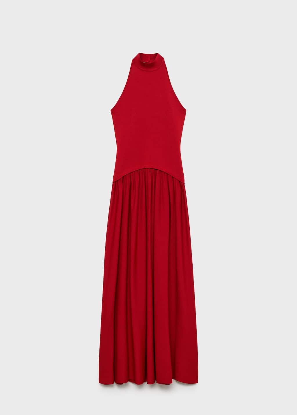 Halter-neck knitted dress