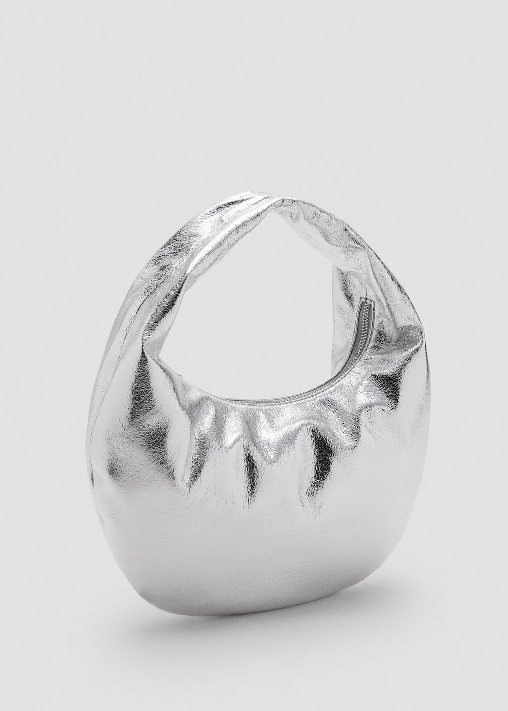 Mango Teen Sac À Main Métallisé Argent - Fille - Taille Unique - In Silver