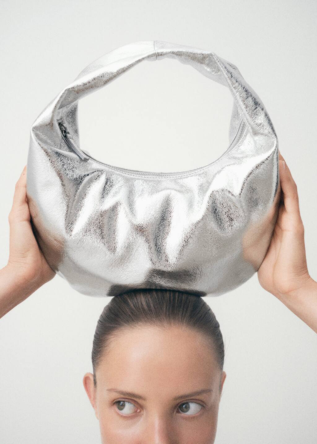 Metallic handbag