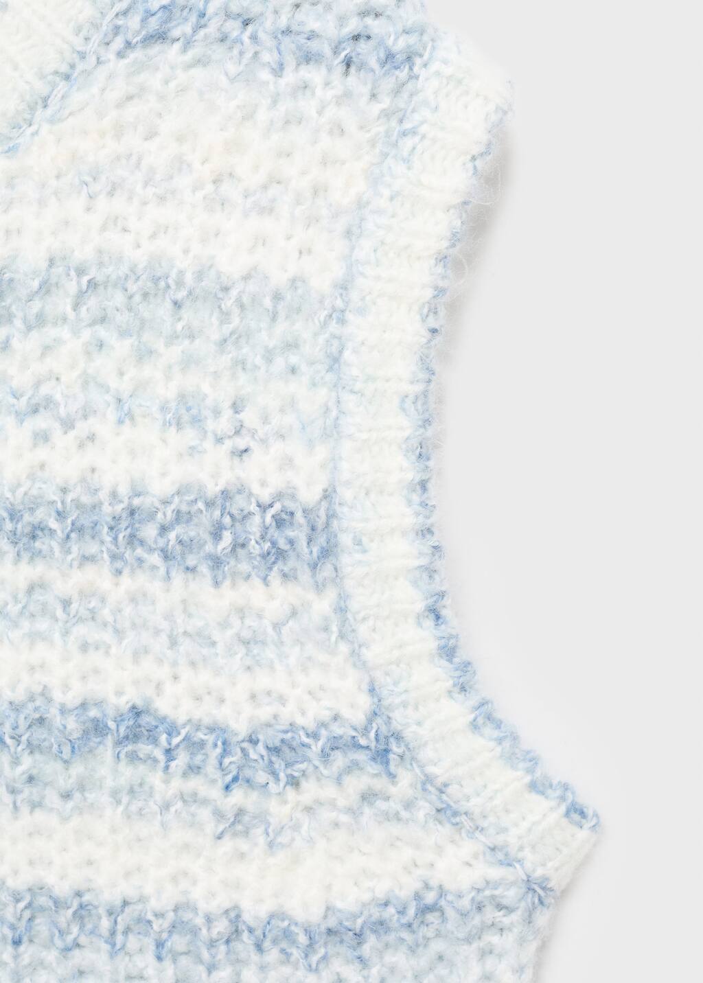 Striped knitted vest