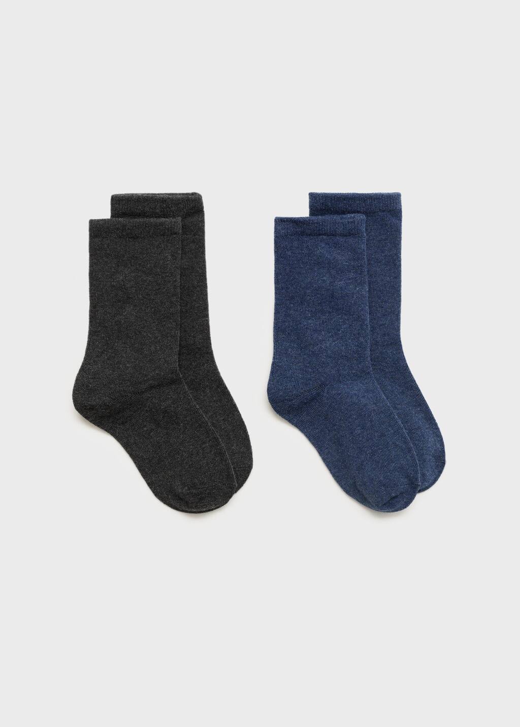 Mango 2 Pack Patterned Socks Charcoal In Multi