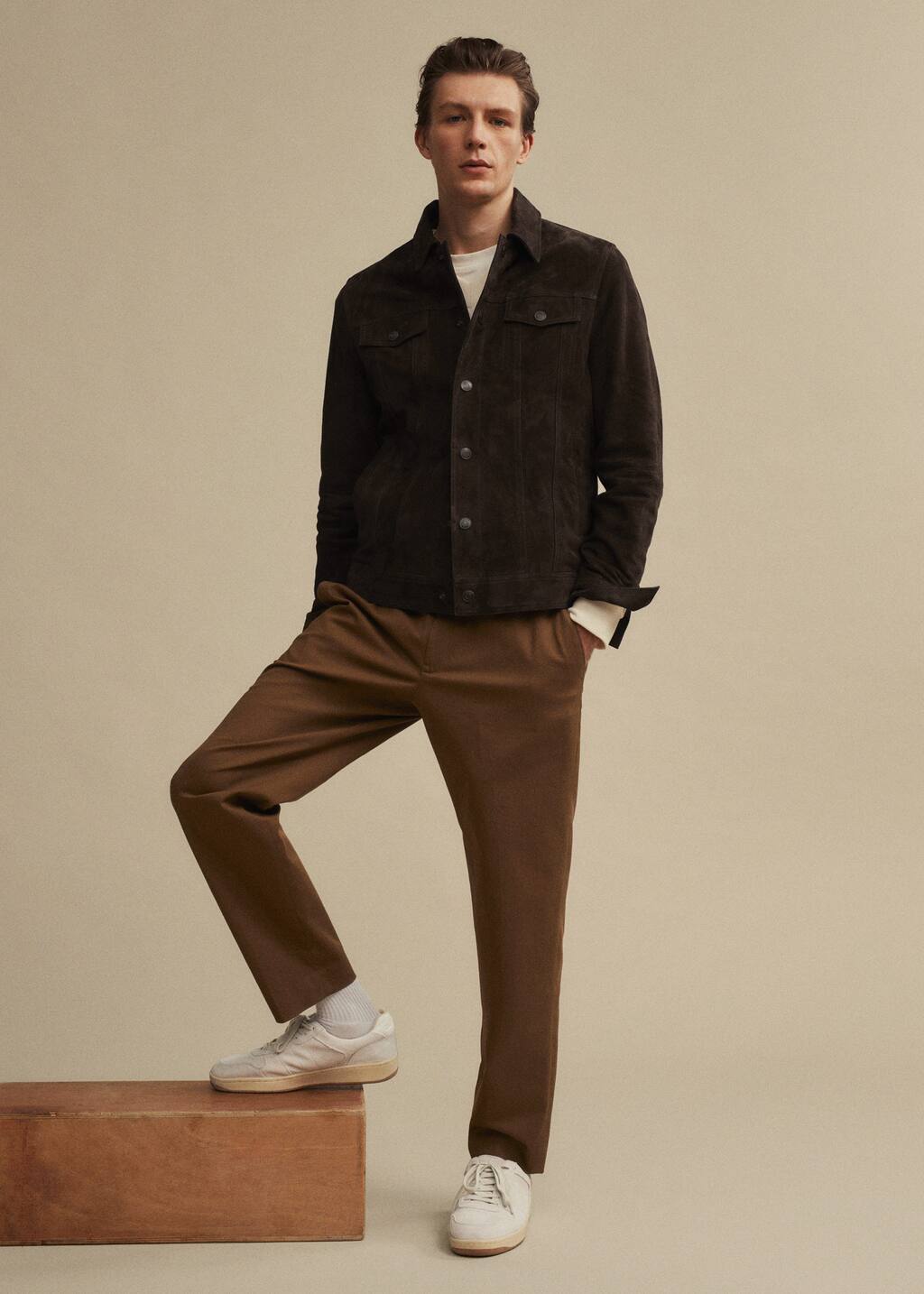 mango pockets leather jacket